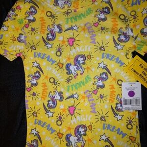 Yellow Unicorn Graphic T-Shirt